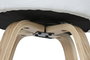 DKD Home Decor Taburete Blanco Madera Poliester 53.5x50.5x88 cm