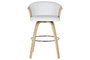 DKD Home Decor Taburete Blanco Madera Poliester 53.5x50.5x88 cm