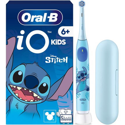 Oral-B iO Kids Stitch Cepillo de Dientes Eléctrico con Estuche de Viaje Azul