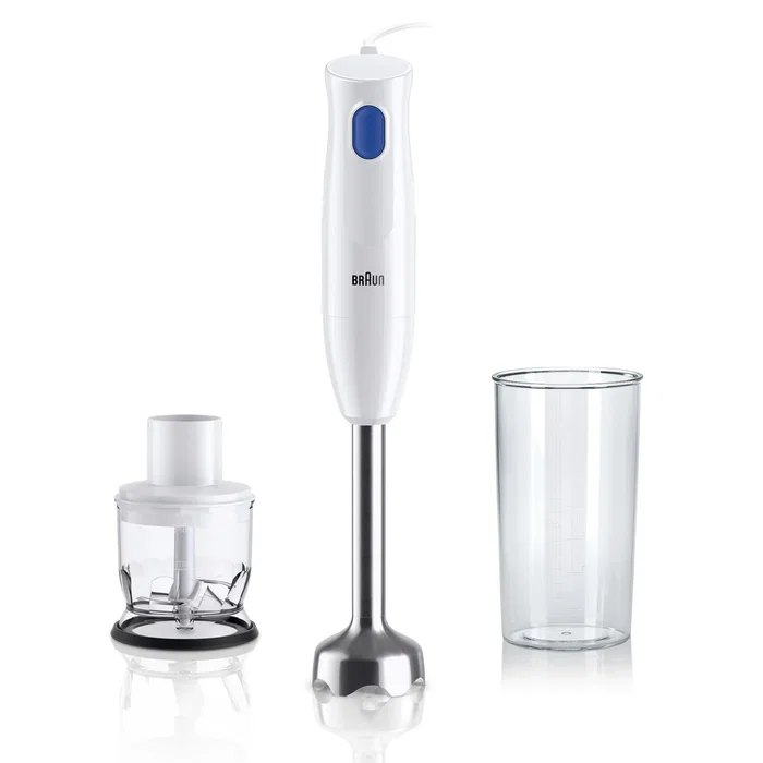 Braun MultiQuick 1 MQ10.2001M Batidora de Vaso 450 W, Blanco, Batidora de Mano para Licuados y Sopas