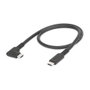 StarTech Cable USB Tipo C 0.5 m USB 3.2 Gen 2 Acodado 90° Carga 100W