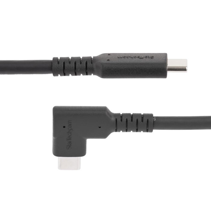 StarTech Cable USB Tipo C 0.5 m USB 3.2 Gen 2 Acodado 90° Carga 100W