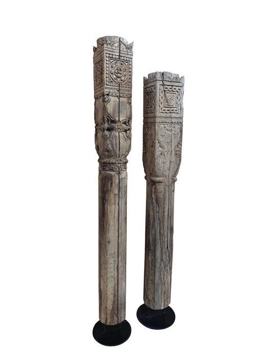 DKD Home Decor Columna de Teca Maciza 22x22x176 cm Pieza Única Surtida DKD Home Decor Columna de Teca Maciza 22x22x176 cm Pieza Única Surtida