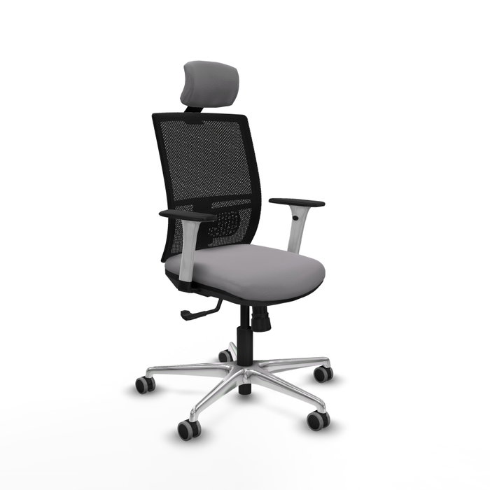 PIQUERAS Y CRESPO Silla de oficina Yunquera con mecanismo Sincro, Gris y Negro PIQUERAS Y CRESPO Silla de oficina Yunquera con mecanismo Sincro, Gris y Negro