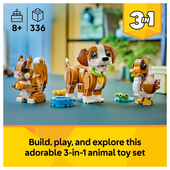LEGO Creator 3 en 1 Simpáticos Animales: Cachorro Juguetón 31382