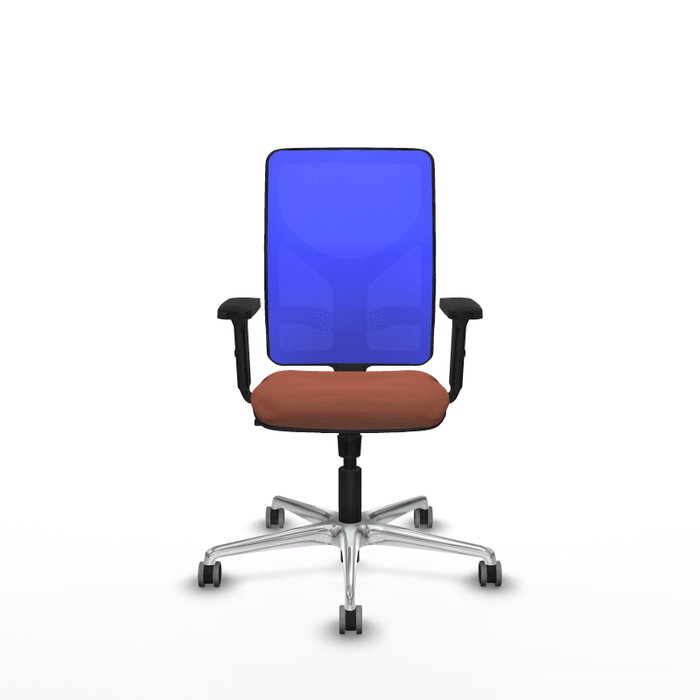 PIQUERAS Y CRESPO Silla de oficina Motilla con mecanismo Sincro, Tela Marrón y Malla Azul PIQUERAS Y CRESPO Silla de oficina Motilla con mecanismo Sincro, Tela Marrón y Malla Azul