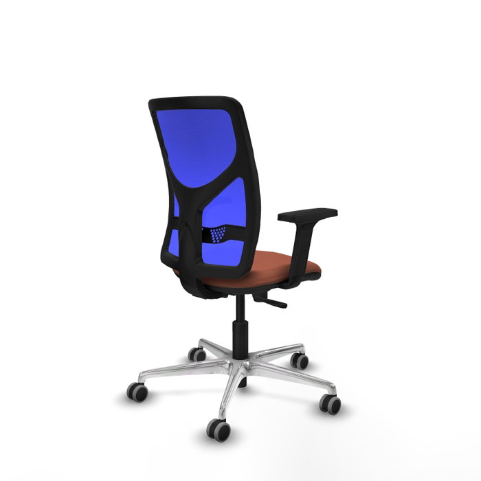 PIQUERAS Y CRESPO Silla de oficina Motilla con mecanismo Sincro, Tela Marrón y Malla Azul PIQUERAS Y CRESPO Silla de oficina Motilla con mecanismo Sincro, Tela Marrón y Malla Azul