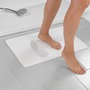 Wenko Alfombra de Baño Antideslizante de Diatomita, Blanca, Altamente Absorbente y Antibacteriana, con Papel de Lija, 60 x 39 cm