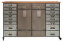 Cajonera Vintage DKD Home Decor Natural Plateado 34 x 83.5 x 123 cm