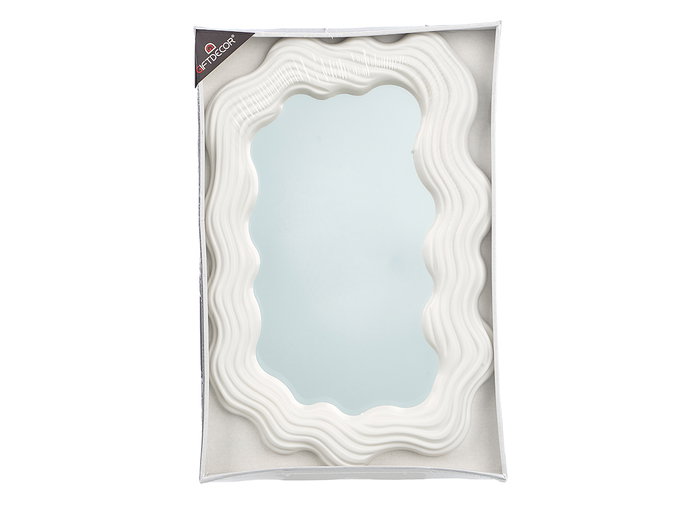 Giftdecor Espejo Plástico Forma Blanco 45 cm (Alto) x 30 cm (Ancho) x 2.7 cm (Largo) (Set de 12) Giftdecor Espejo Plástico Forma Blanco 45 cm (Alto) x 30 cm (Ancho) x 2.7 cm (Largo) (Set de 12)