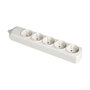 Solera Base bipolar 5 tomas Schuko T/T lateral blanca