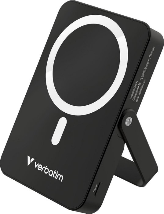 Verbatim Power Bank Charge 'n' Go Magnetic Wireless 10.000 mAh Negro con Soporte Verbatim Power Bank Charge 'n' Go Magnetic Wireless 10.000 mAh Negro con Soporte