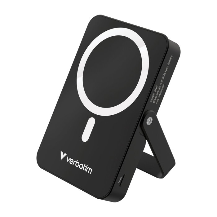 Verbatim Power Bank Charge 'n' Go Magnetic Wireless 10.000 mAh Negro con Soporte Verbatim Power Bank Charge 'n' Go Magnetic Wireless 10.000 mAh Negro con Soporte
