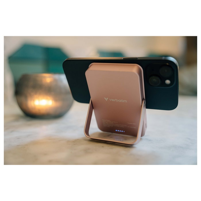 Verbatim Power Bank Charge 'n' Go Magnetic Wireless 10.000 mAh Negro con Soporte Verbatim Power Bank Charge 'n' Go Magnetic Wireless 10.000 mAh Negro con Soporte