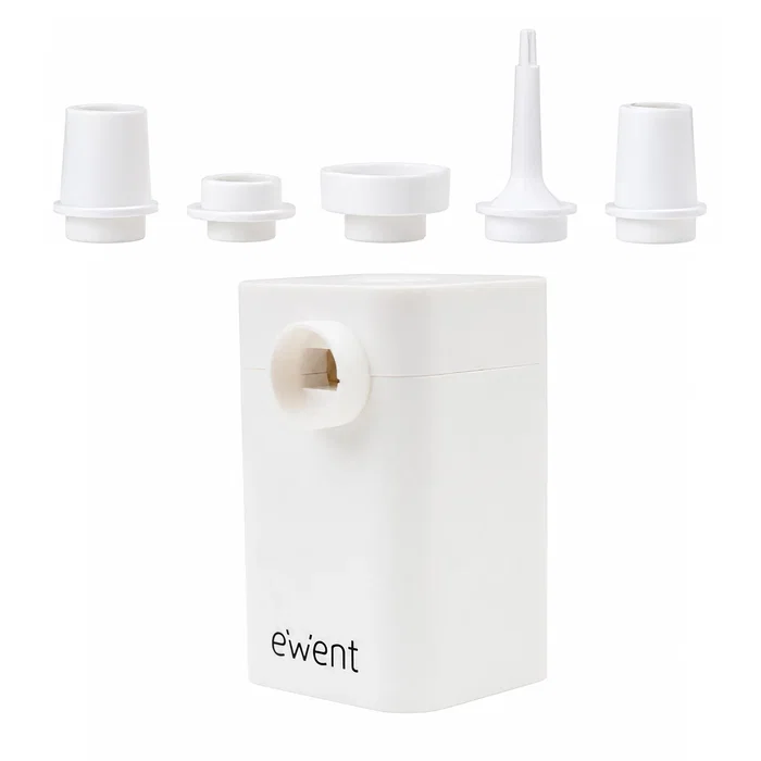 EWENT Bomba de vacío portátil EW5685 Blanca con 5 boquillas EWENT Bomba de vacío portátil EW5685 Blanca con 5 boquillas