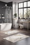 Mijölnir CT-5066 Juego de 2 Alfombrillas de Baño de Poliéster Antideslizante Antibacteriano Lavable a Máquina 40x60 cm y 60x100 cm