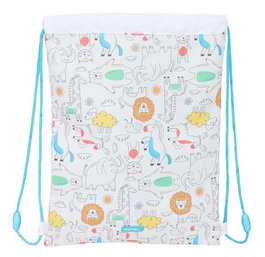 Bolsa Mochila con Cuerdas Safta Zoo Beige 26 x 34 x 1 cm