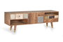 Giner y Colomer Mueble TV Madera de Mango Nogal Claro 160 cm 3 Cajones