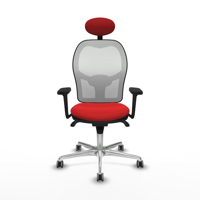 PIQUERAS Y CRESPO Silla de oficina Jorquera con mecanismo Sincro, Rojo y Blanco