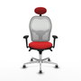 PIQUERAS Y CRESPO Silla de oficina Jorquera con mecanismo Sincro, Rojo y Blanco