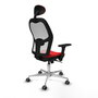 PIQUERAS Y CRESPO Silla de oficina Jorquera con mecanismo Sincro, Rojo y Blanco