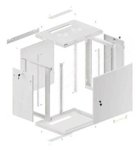 Lanberg Armario Rack Mural 12U 600x450 Gris