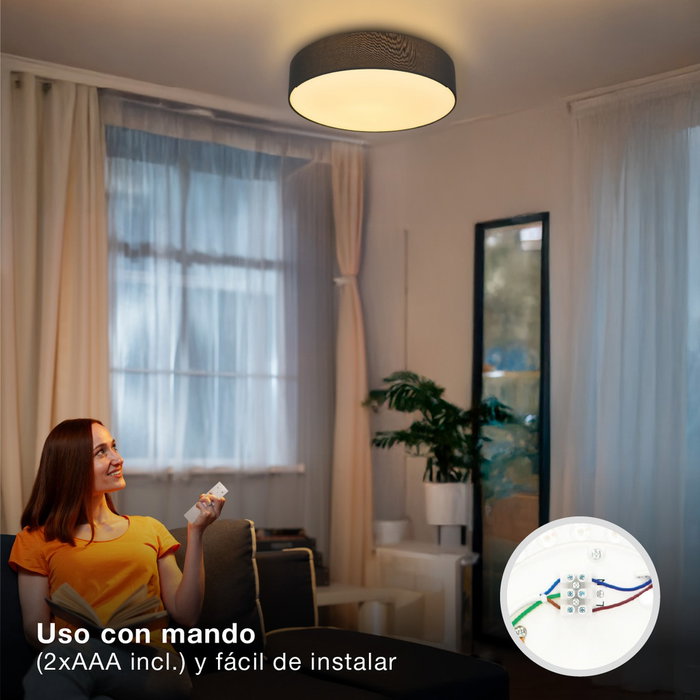 GSC Evolution Plafón de techo LED Kasker 22W Gris Regulable