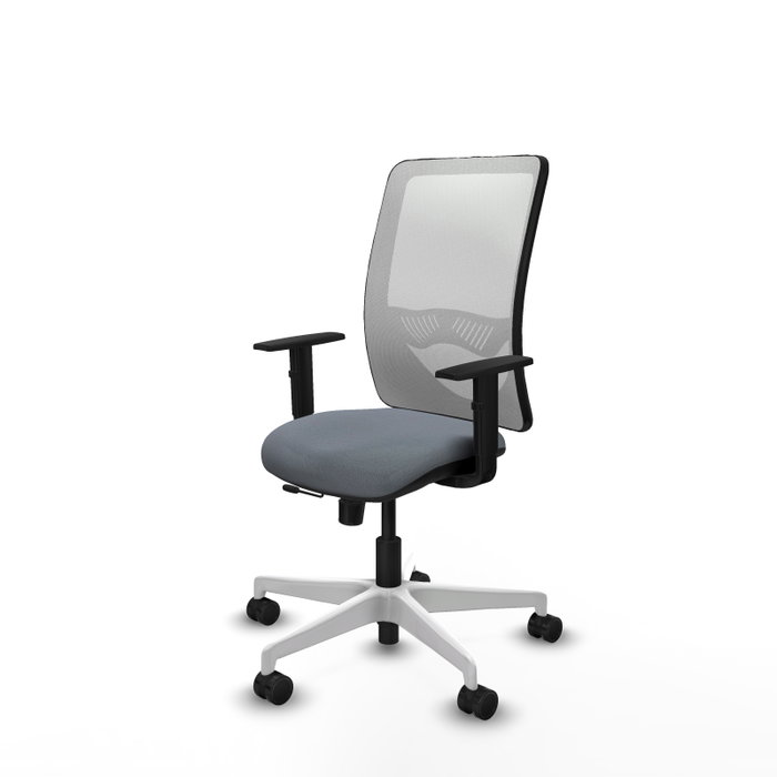 PIQUERAS Y CRESPO Silla de oficina Zulema con mecanismo Sincro/Traslack, Gris y Blanco PIQUERAS Y CRESPO Silla de oficina Zulema con mecanismo Sincro/Traslack, Gris y Blanco
