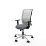 PIQUERAS Y CRESPO Silla de oficina Zulema con mecanismo Sincro/Traslack, Gris y Blanco
