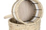 DKD Home Decor Set de 3 Maceteros de Fibra Natural Bicolor