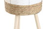 DKD Home Decor Set de 3 Maceteros de Fibra Natural Bicolor