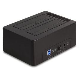 DeLOCK Estación de acoplamiento dual USB para 2 x SATA HDD/SSD con clonación y borrado