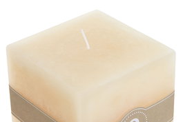 DKD Home Decor Vela Basicos Crema 10 x 10 x 10 cm (6 Unidades) Cera Parafina