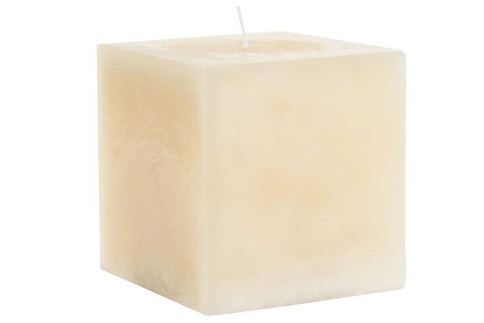 DKD Home Decor Vela Basicos Crema 10 x 10 x 10 cm (6 Unidades) Cera Parafina
