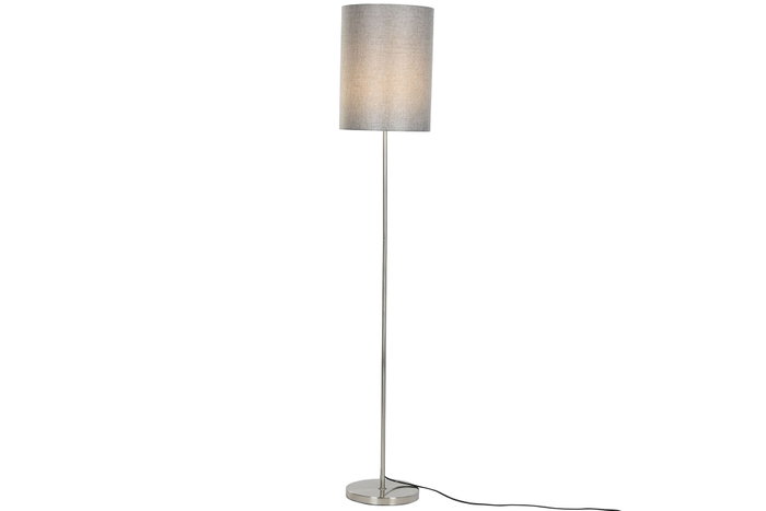 DKD Home Decor Lámpara de Pie Gris Plateado 30 x 160 x 30 cm, Tipo Bombilla E27 DKD Home Decor Lámpara de Pie Gris Plateado 30 x 160 x 30 cm, Tipo Bombilla E27