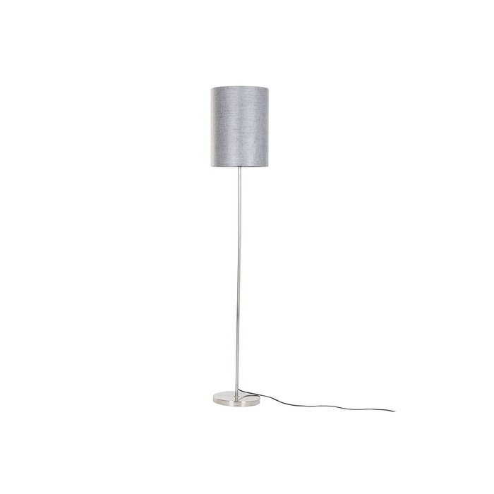 DKD Home Decor Lámpara de Pie Gris y Plateado en Poliéster y Metal DKD Home Decor Lámpara de Pie Gris y Plateado en Poliéster y Metal