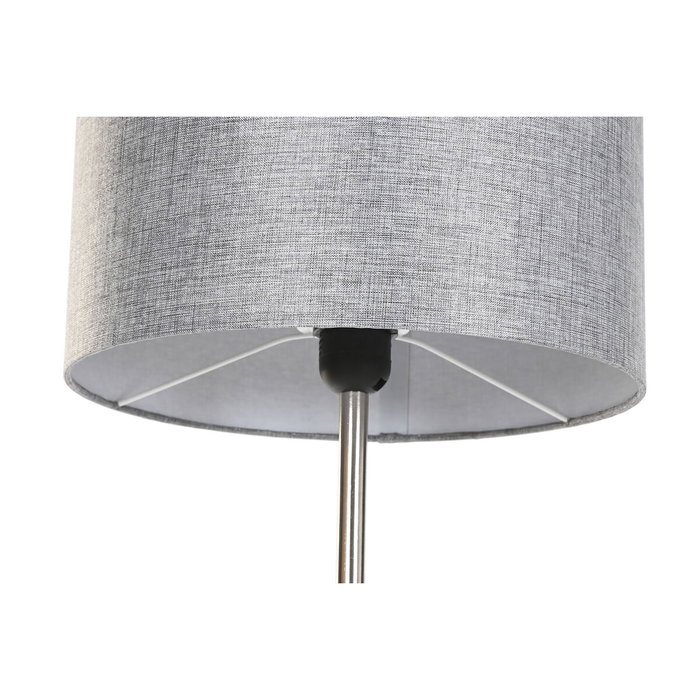 DKD Home Decor Lámpara de Pie Gris y Plateado en Poliéster y Metal DKD Home Decor Lámpara de Pie Gris y Plateado en Poliéster y Metal