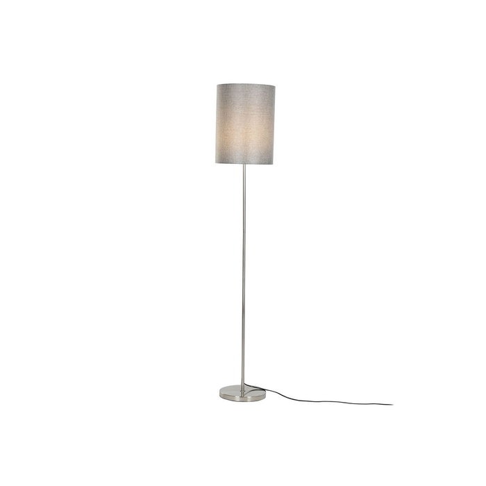 DKD Home Decor Lámpara de Pie Gris y Plateado en Poliéster y Metal DKD Home Decor Lámpara de Pie Gris y Plateado en Poliéster y Metal