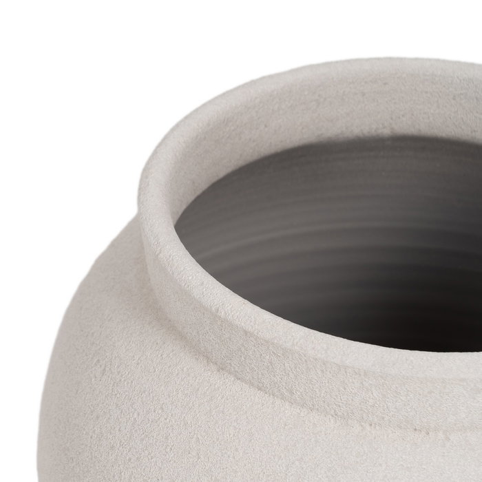 Macetero Blanco Cerámica Decoración 39 X 39 X 38 cm