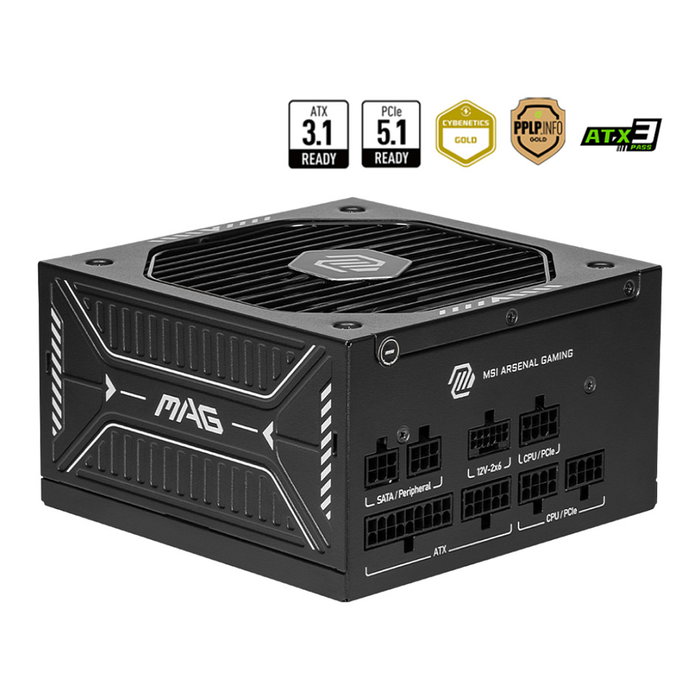 MSI MAG A650GLS PCIE5 650 W 80 PLUS Gold Modular MSI MAG A650GLS PCIE5 650 W 80 PLUS Gold Modular