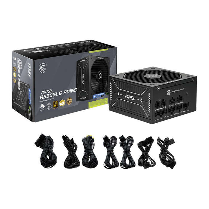 MSI MAG A650GLS PCIE5 650 W 80 PLUS Gold Modular MSI MAG A650GLS PCIE5 650 W 80 PLUS Gold Modular
