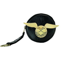 Warner Bros. Monedero Snitch Dorada Harry Potter - Monedero Redondo con Cremallera, PVC, Color Negro