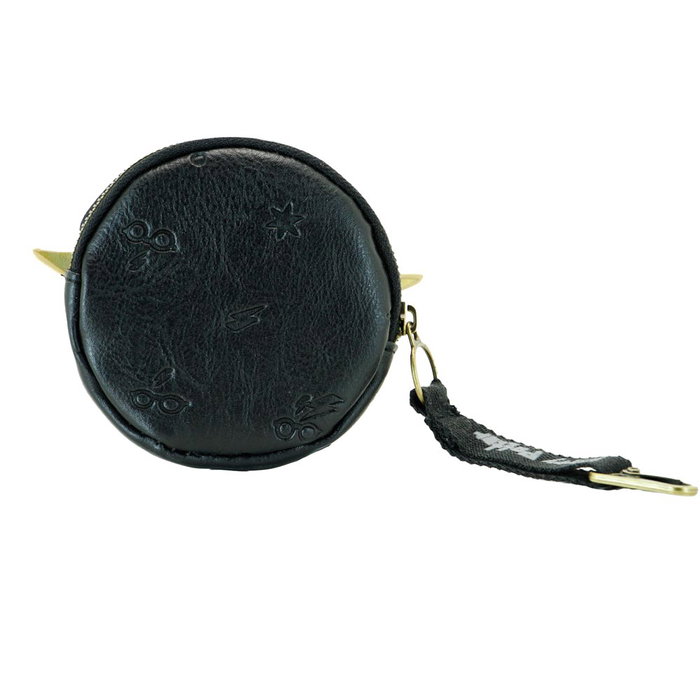 Warner Bros. Monedero Snitch Dorada Harry Potter - Monedero Redondo con Cremallera, PVC, Color Negro