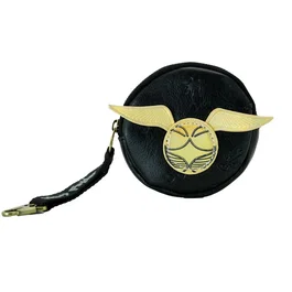 Warner Bros. Monedero Snitch Dorada Harry Potter - Monedero Redondo con Cremallera, PVC, Color Negro