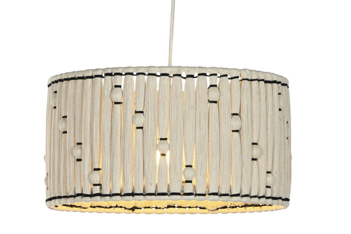 DKD Home Decor Lámpara de Techo de Algodón y Yute Nudo Natural