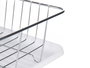 Kinvara Escurreplatos Plano Blanco con Bandeja y Cesta, 43x31.5x10.5 cm y 40.5x31.5x10 cm (Set de 4)