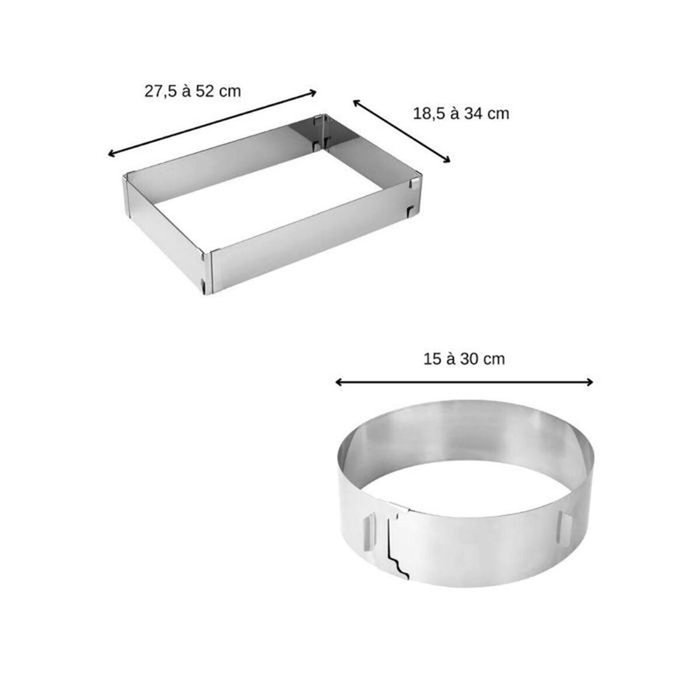 Zenker Marco y círculo ajustables para repostería Zenker Marco y círculo ajustables para repostería