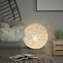 Home Deco Light Pantalla Decorativa Beige Tejida para Ambiente Suave 30 cm