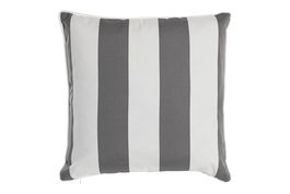 DKD Home Decor Cojín para Terraza y Jardín Marino Gris Blanco Poliéster Resistente al Agua Rayas 40x40x10 cm
