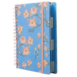 MOOVING Agenda Anual 2027 Cerezo Wire-O con Tapa de Tela